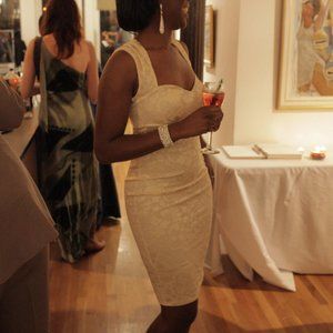 Retro Lace Wiggle Dress